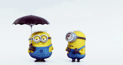 Bff GIF - Umbrella Minions Cute - Discover & Share GIFs